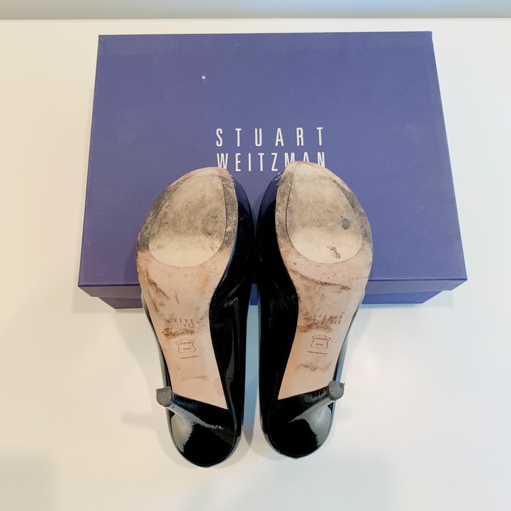Stuart Weitzman Diplille Peep Toe Patent Leather - image 7